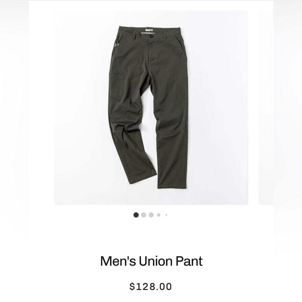 NWT Bearded Goat Union Pant 31x30 Olive green